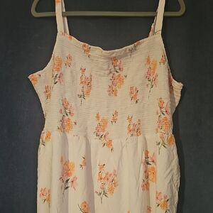 Floral Sundress with Orange Flowers